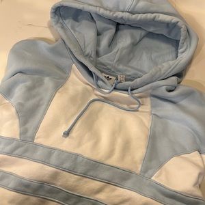Adidas Baby Blue Cropped Hoodie